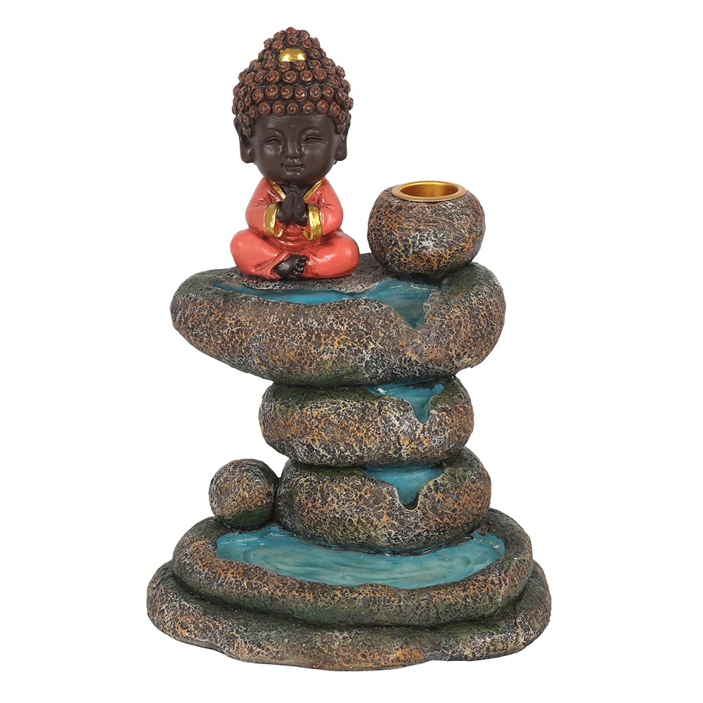 Červený Buddha na jezírku