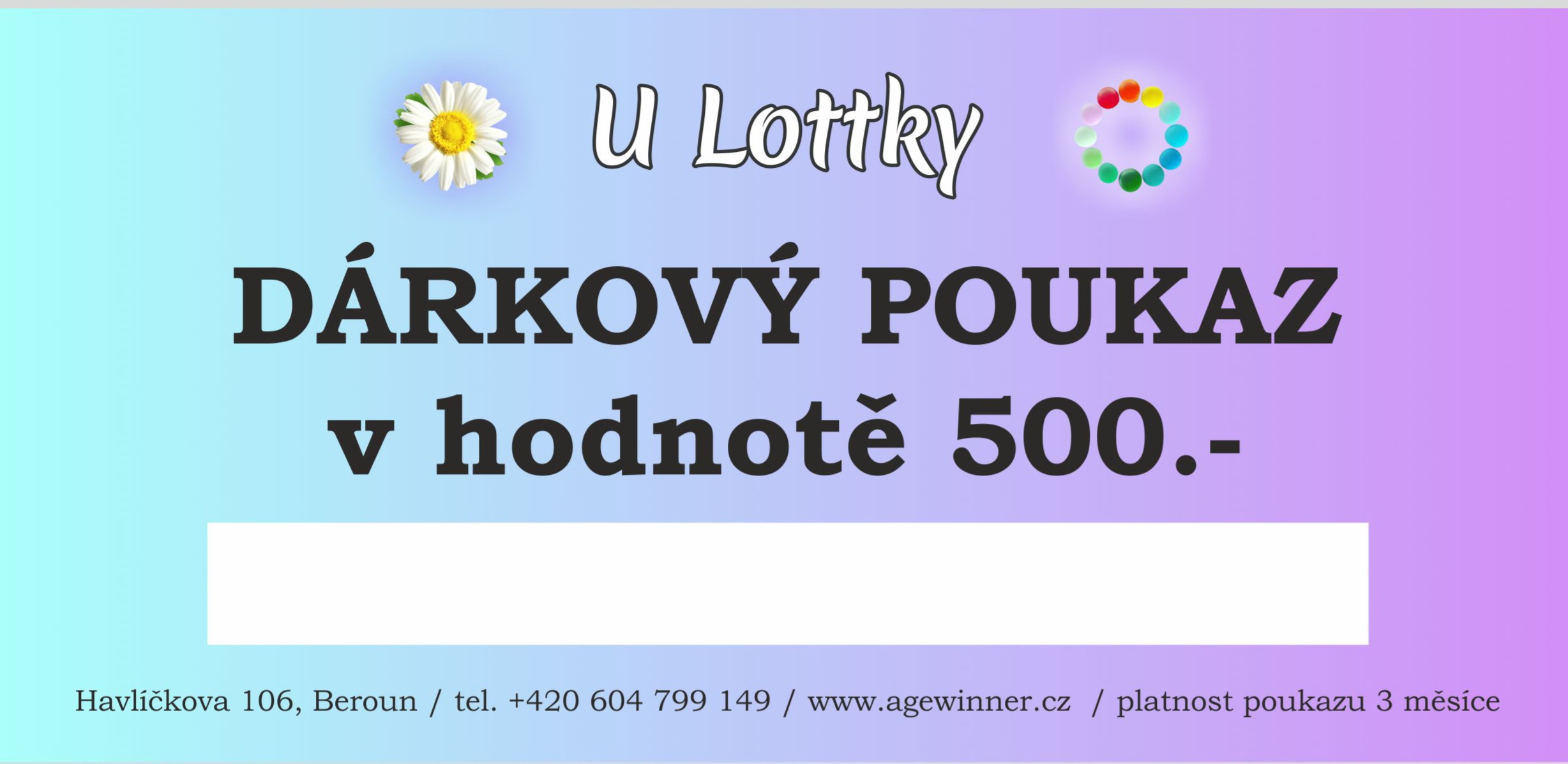 Dárkový Poukaz 500